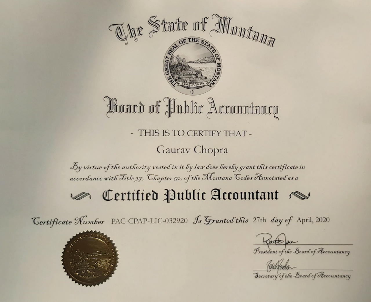CMA Certification
